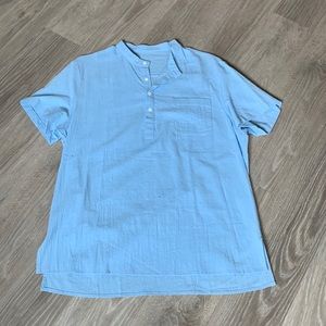 Elegant baby blue shirt NEW size L/XL runs big oversized